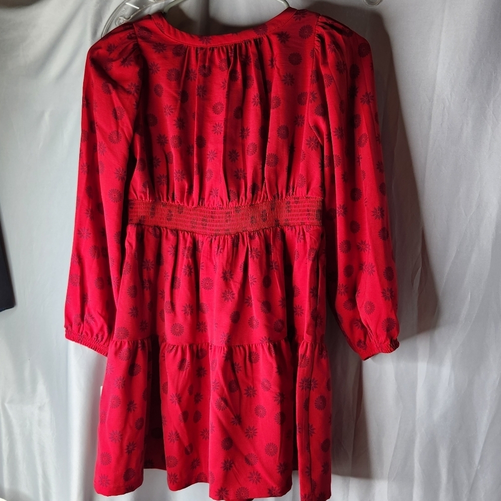 Latino Heritage Month Kids' Long Sleeve Girls' Dress - Red M - Picture 5 of 16